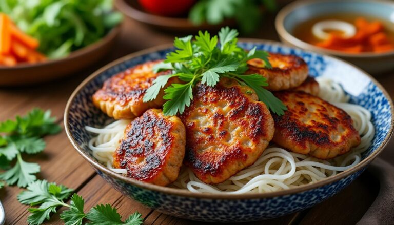 découvrez le bun cha, plat emblématique de hanoï, savoureux mélange de grillades et de vermicelles, qui séduit les palais du monde entier.