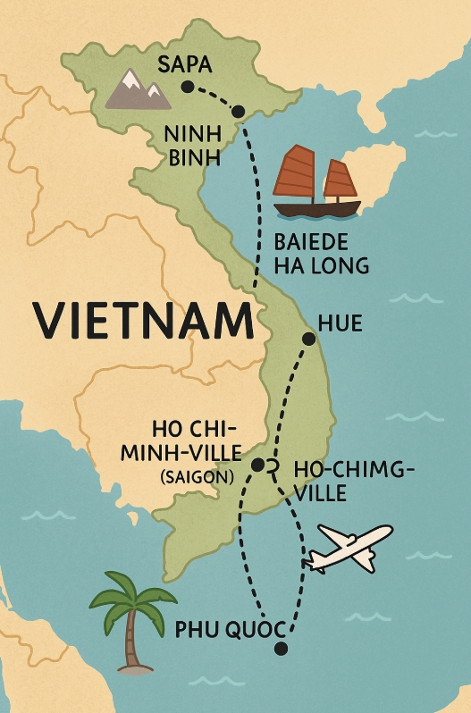 Circuit Vietnam 21 jours : itinéraire complet du Nord au Sud