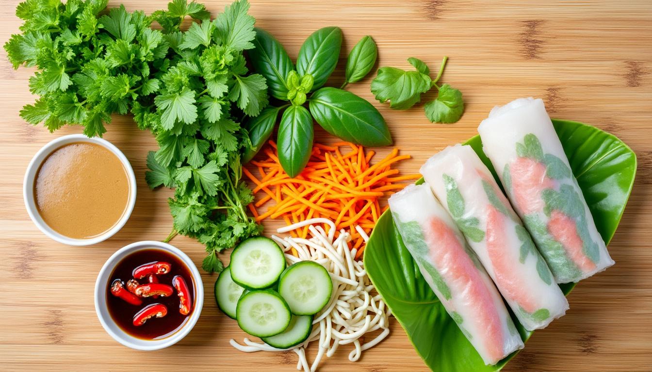 découvrez les goi cuon, rouleaux de printemps vietnamiens frais et authentiques, préparés avec des ingrédients traditionnels pour un goût unique et rafraîchissant.