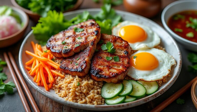 découvrez le com tam, le plat traditionnel vietnamien de riz brisé savoureux, qui révolutionne les repas avec ses saveurs uniques et authentiques. une expérience culinaire incontournable au vietnam.