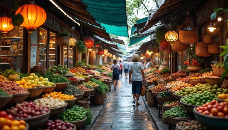 découvrez l'authenticité des marchés vietnamiens, où couleurs, saveurs et rencontres vous plongent au cœur de la vie locale vibrante et traditionnelle.